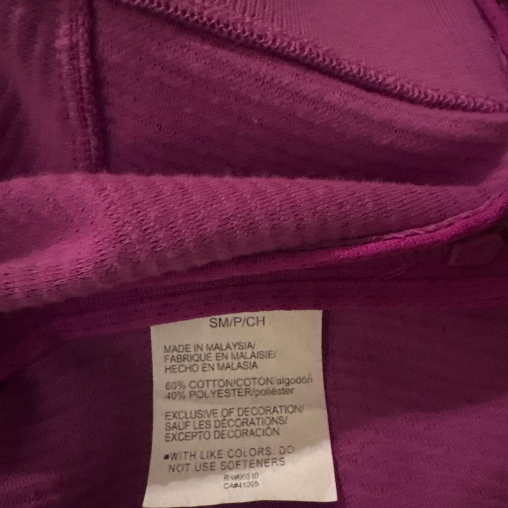 NWOT Under Armour Magenta Ottoman Fleece Crew Side Zip, Very Loose Fit msrp $100 - Picture 6 of 9